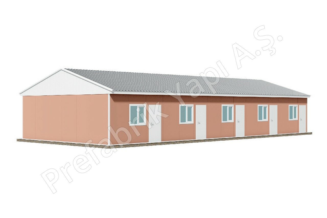 146 m² prefabricated dormitory building