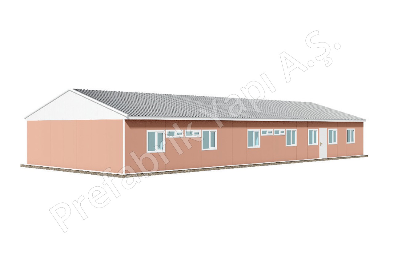 202 m² prefabricated dormitory building