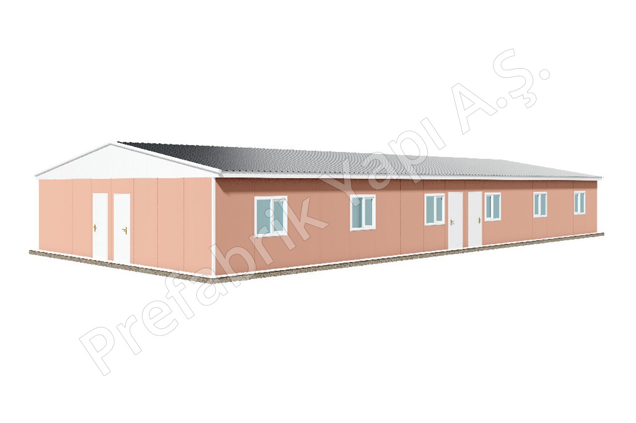 231 m² prefabricated dormitory building