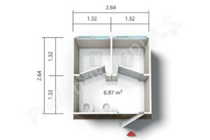 Prefabricated WC-Shower PRWD 7 m2